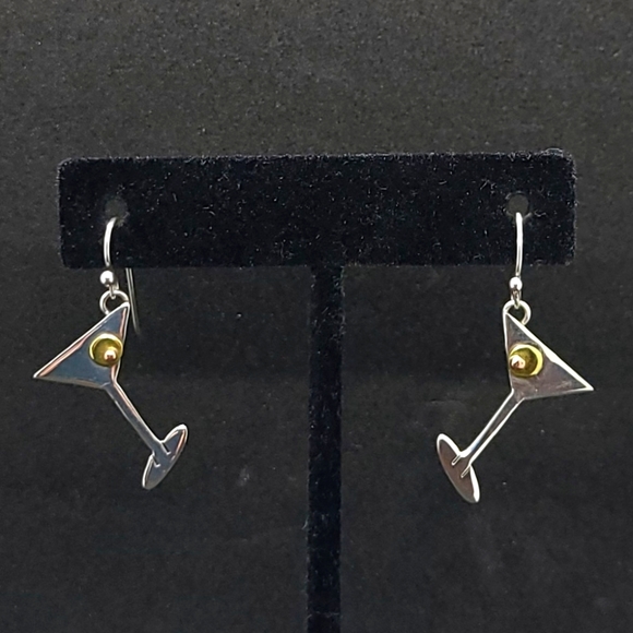 Far Fetched Jewelry - Far Fetched sterling silver martini glass earrings 🍸